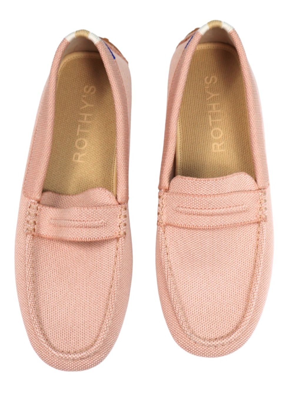 Rothy's Dusty Pink Knit Penny Loafers Women's 10 EU 40 Washable Flats